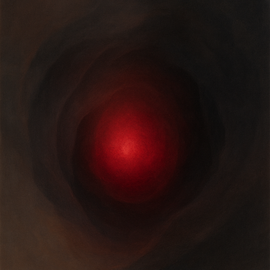 Smoky Ruby & Warm Obsidian Veils No. 20 Oil Painting 100% Hand Painted Oil on Belgian Linen Canvas, Original Fine Art Wall Decor