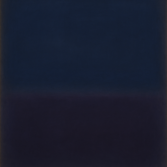 Deep Indigo & Midnight Plum Ambient Field No. 15 Oil Painting - View 1