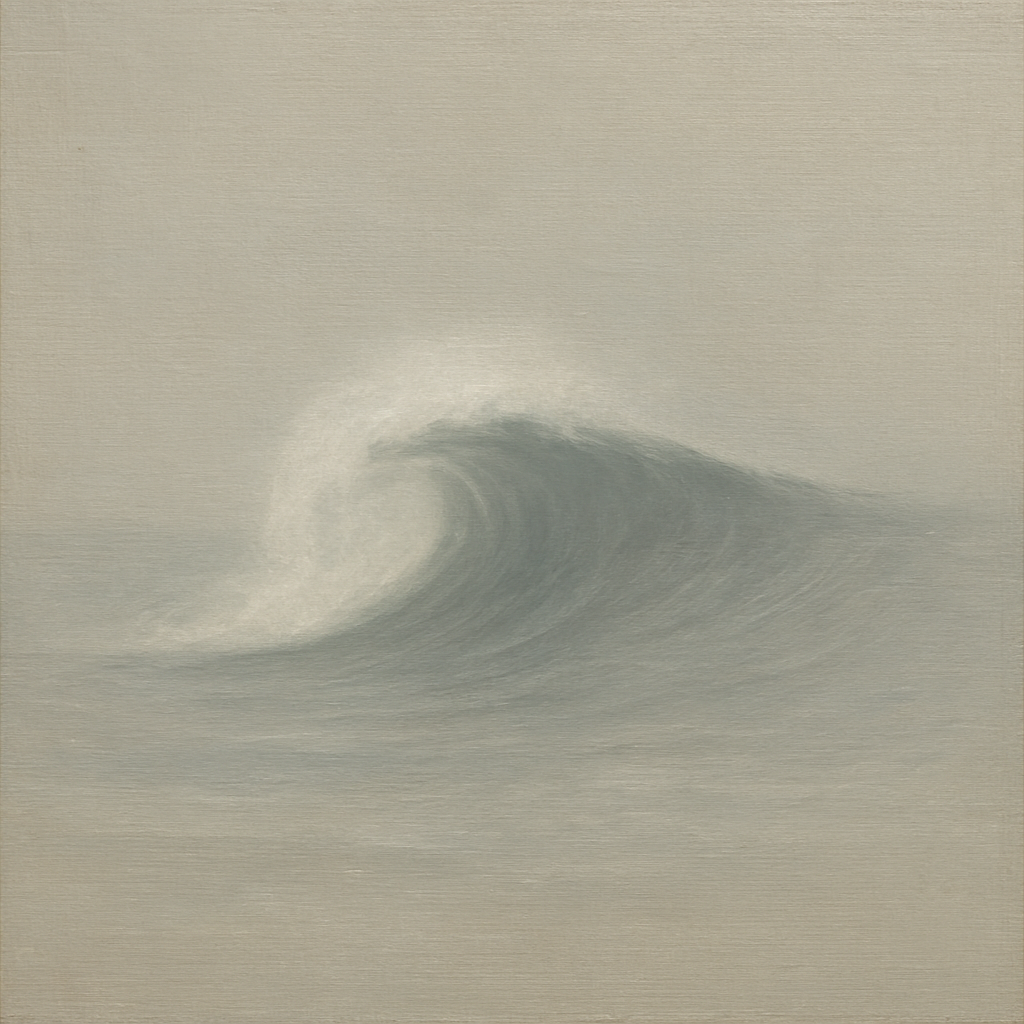 Single Wave Crest in Morning Light No. 4 - Modern Fine Art Oil Painting - View 1