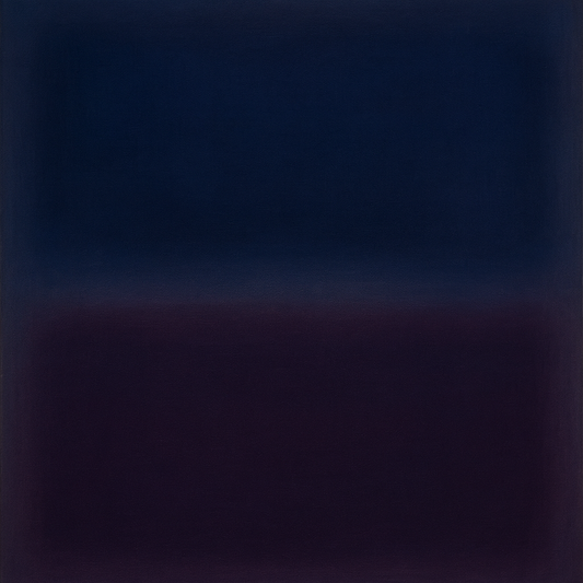 Deep Indigo & Midnight Plum Ambient Field No. 5 Oil Painting - View 1