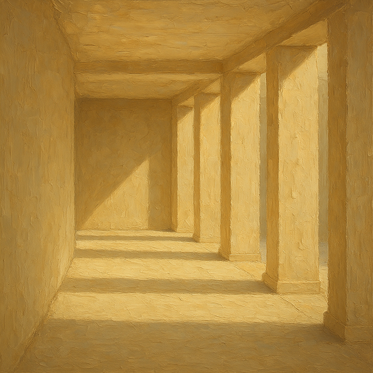 Minimalist Colonnade Light Passage No. 6 Oil Painting - 100% Hand-Painted Master Oil Painting