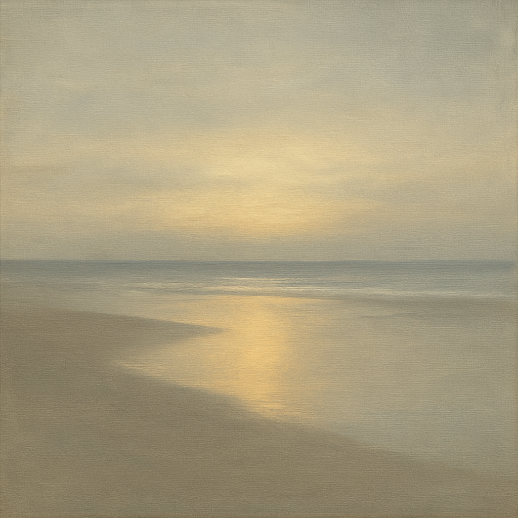 Golden Hour Surf Reflection No. 8 - Modern Fine Art Oil Painting - View 1