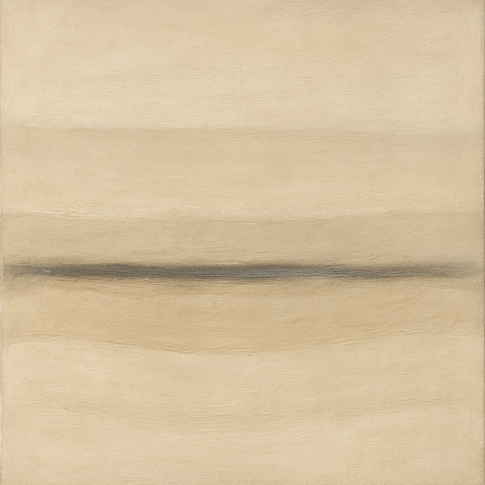 Raw Limestone Horizon & Washed Linen No. 25 Oil Painting - View 1