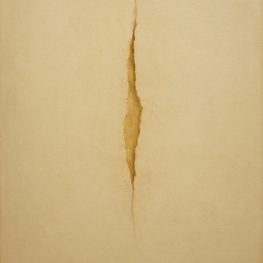 Tactile Stucco & Ochre Rift No. 9 - Modern Fine Art Oil Painting - View 1