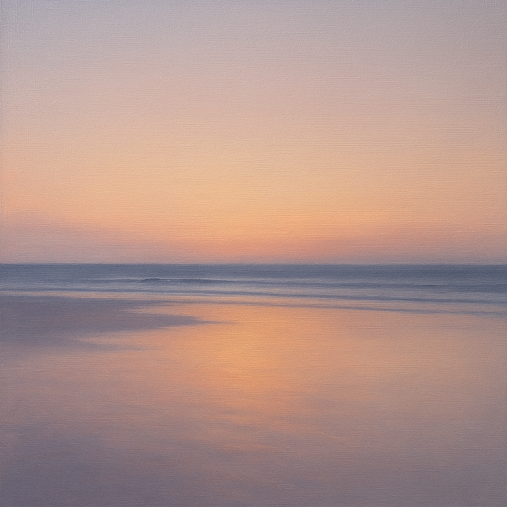 Golden Hour Surf Reflection No. 8 - Modern Fine Art Oil Painting - View 1