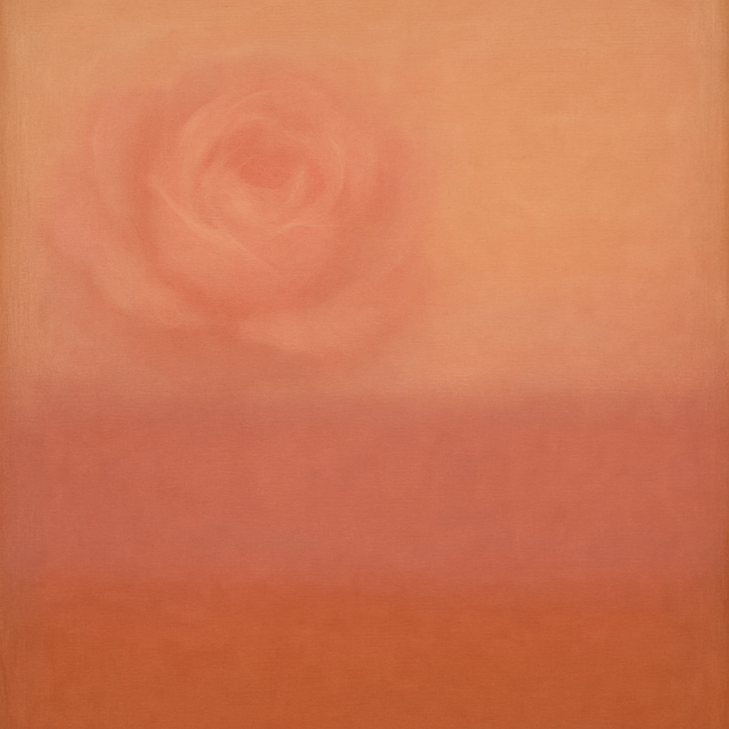 Blush Rose & Dusky Terracotta Ambient Glow No. 20 Oil Painting - View 1
