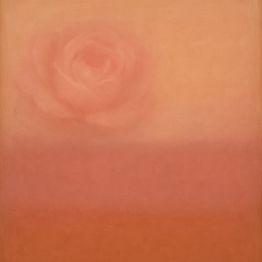 Blush Rose & Dusky Terracotta Ambient Glow No. 20 Oil Painting - View 1