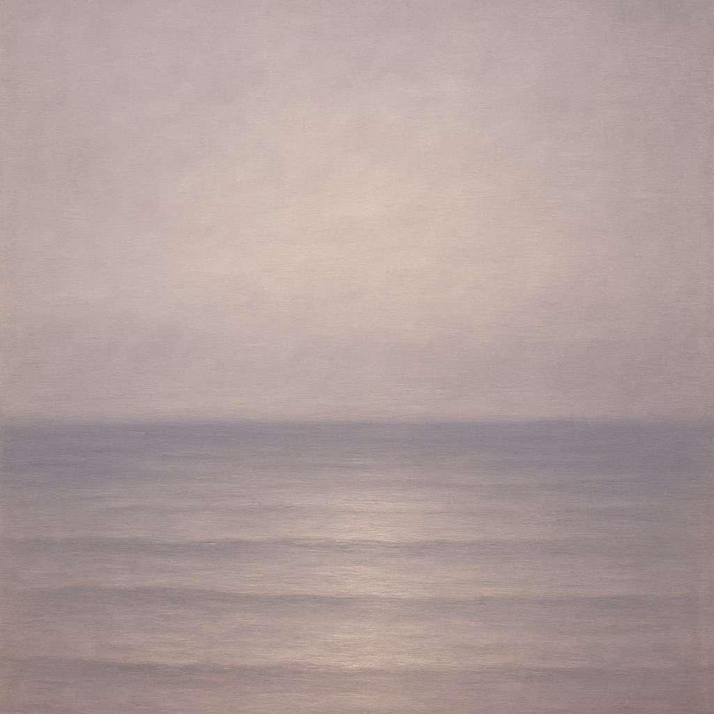 Monochrome Ocean Silence No. 5 - Modern Fine Art Oil Painting - View 1