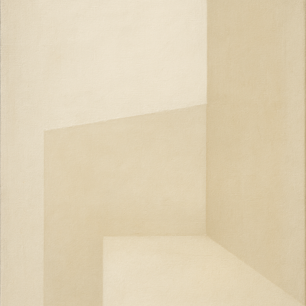 Architectural Stucco Geometry No. 3 - Modern Fine Art Oil Painting - View 1