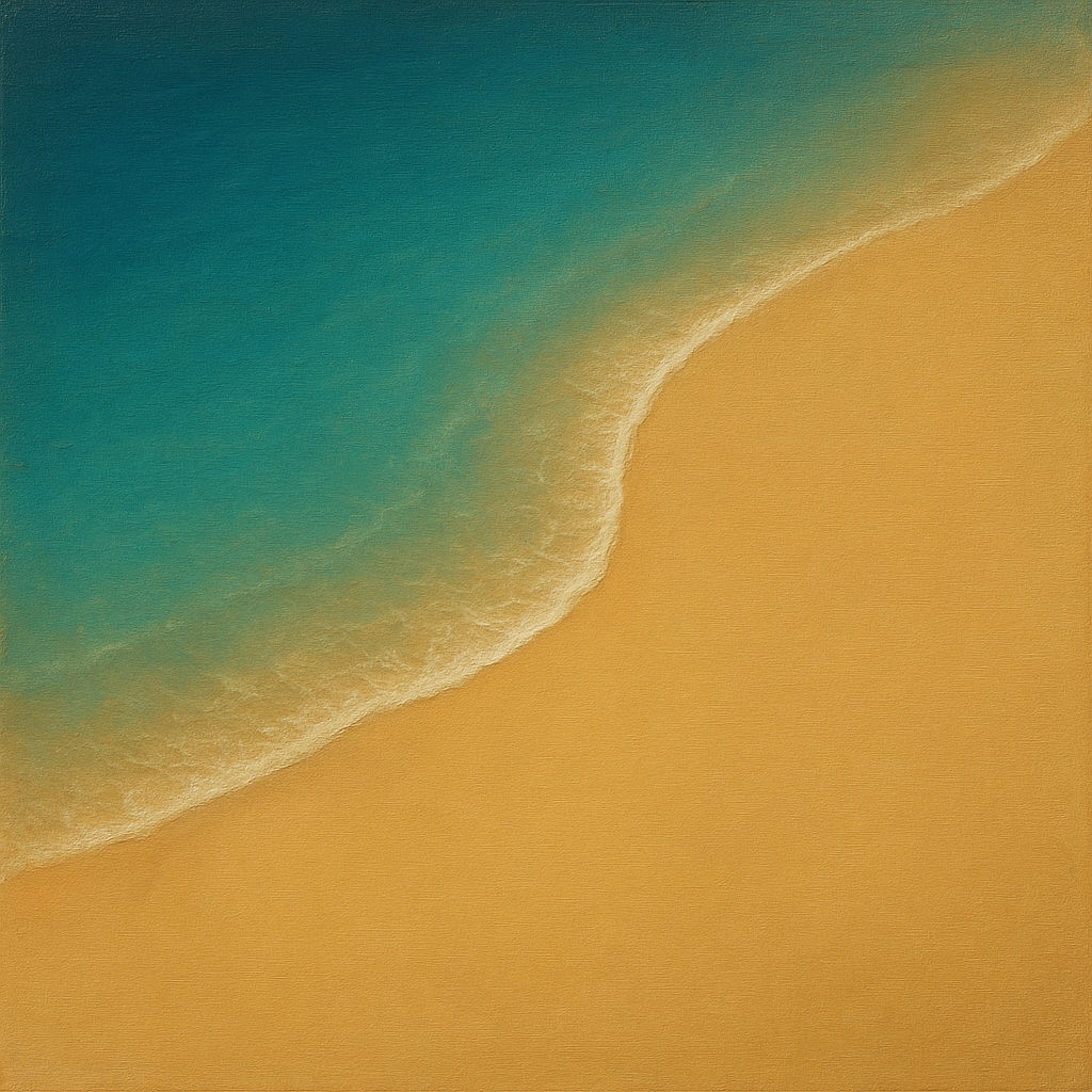Calm Tide Line & Sand Drift No. 2 - Modern Fine Art Oil Painting - View 1