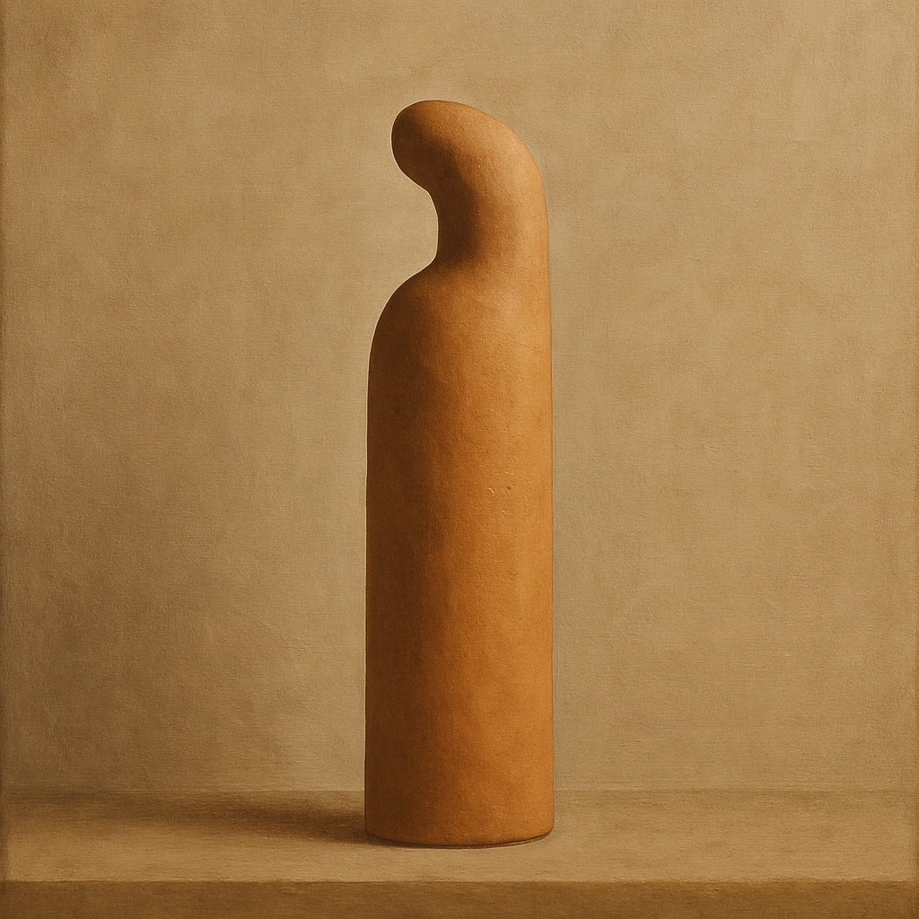 Sculpted Clay Monolith No. 7 - Modern Fine Art Oil Painting - View 1