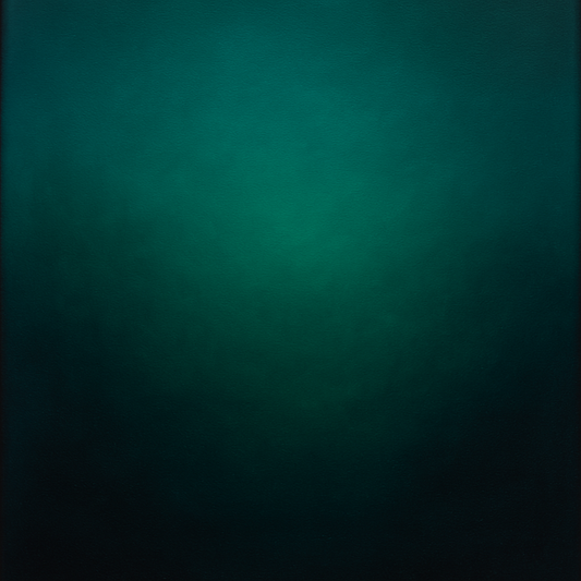 Midnight Teal & Deep Malachite Gradient No. 14 Oil Painting 100% Hand Painted Oil on Belgian Linen Canvas, Original Fine Art Wall Decor