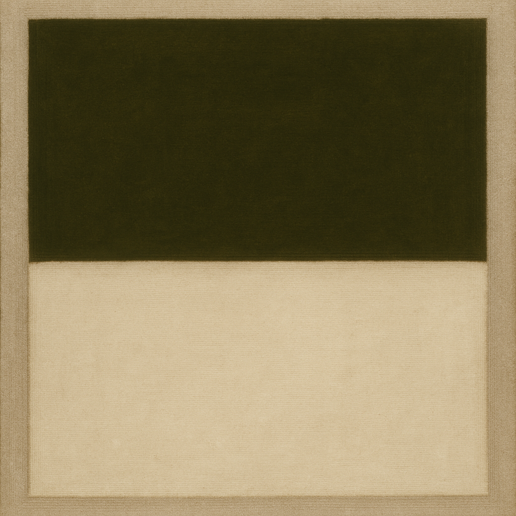 Sage Olive & Alabaster Balance No. 3 - Modern Fine Art Oil Painting - View 1