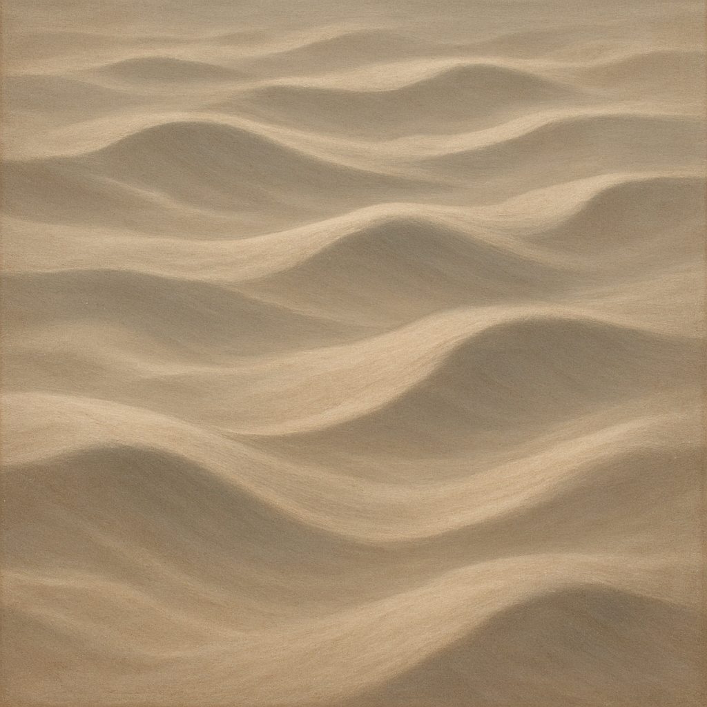 Monochrome Sand Dune Contours & Pale Slate No. 14 Oil Painting 100% Hand Painted Oil on Belgian Linen Canvas, Original Fine Art Wall Decor