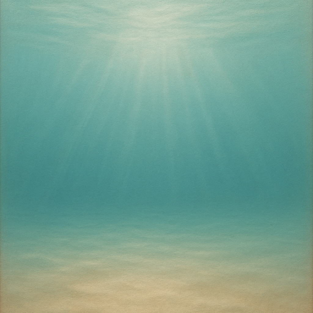 Minimalist Aquamarine Reef Void No. 10 - Modern Fine Art Oil Painting - View 1