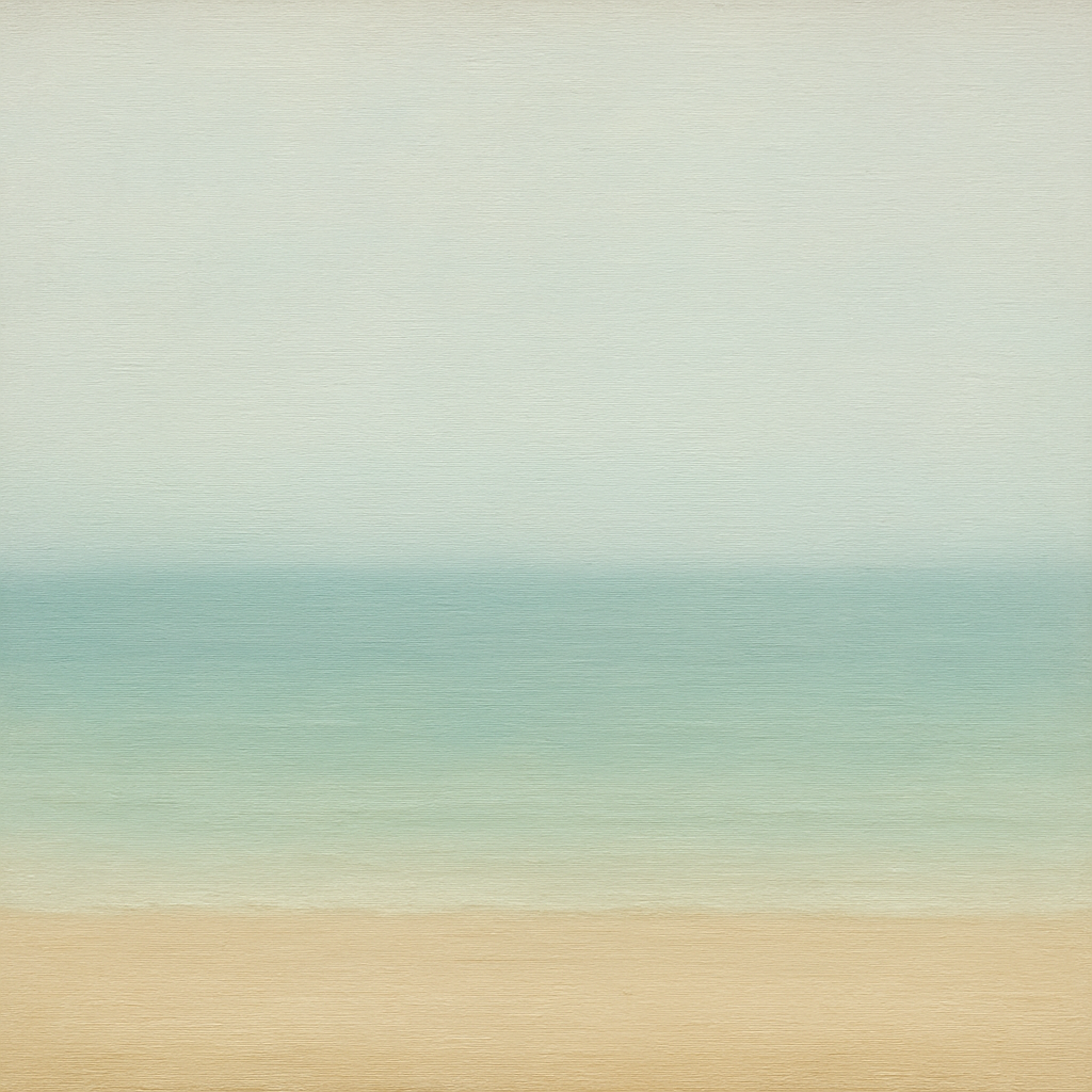 Ethereal Coastal Sea Mist No. 1 - Modern Fine Art Oil Painting - View 1