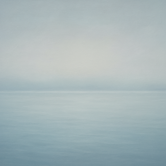 Glass Horizon over Quiet Arctic Waters No. 5 Oil Painting - View 1