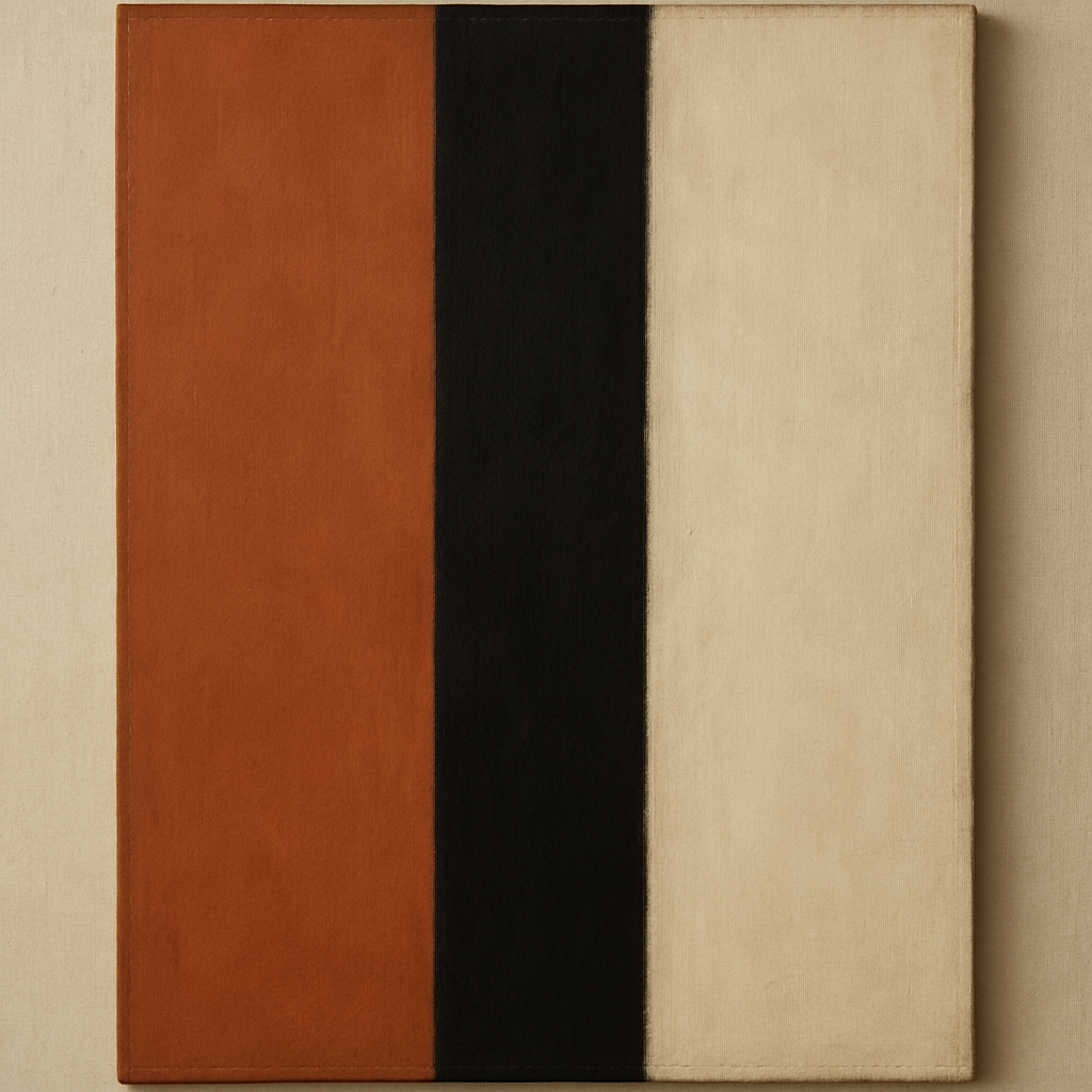 Deep Charcoal & Bone Monolith No. 1 - Modern Fine Art Oil Painting - View 1