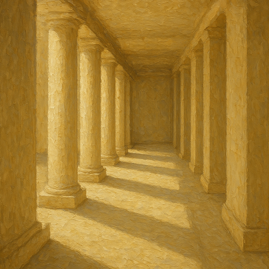 Minimalist Colonnade Light Passage No. 4 Oil Painting - 100% Hand-Painted Master Oil Painting