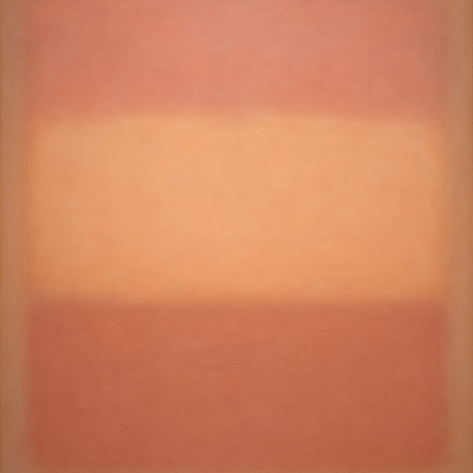 Blush Rose & Dusky Terracotta Ambient Glow No. 15 Oil Painting - View 1