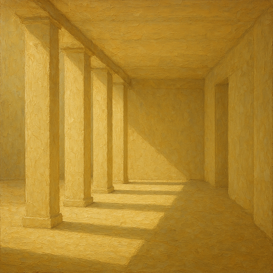Minimalist Colonnade Light Passage No. 2 Oil Painting - 100% Hand-Painted Master Oil Painting