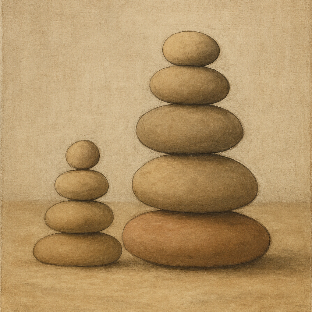 Organic Pebble Contours No. 3 - Modern Fine Art Oil Painting - View 1