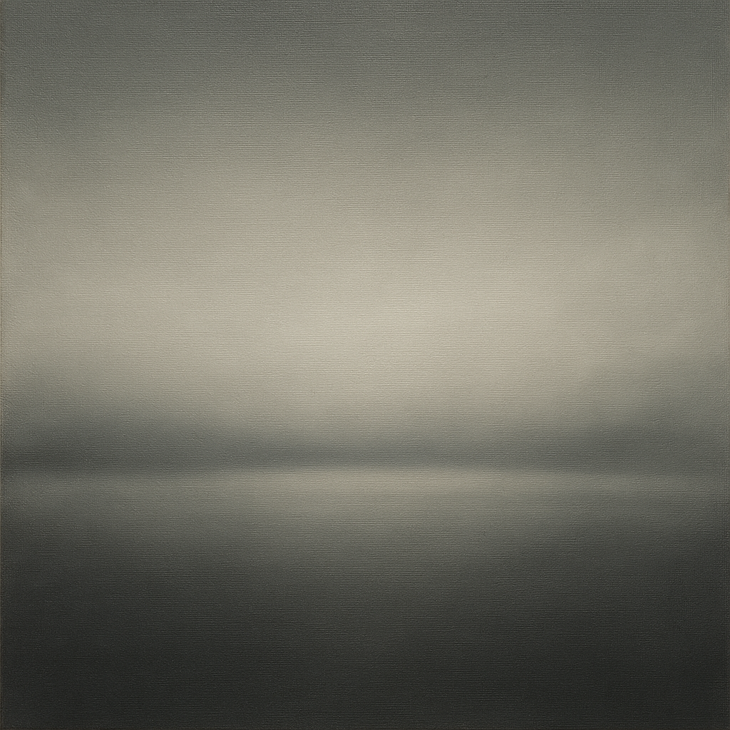 Monochrome Charcoal Drift & Soft Sfumato Horizon No. 20 Oil Painting - View 1