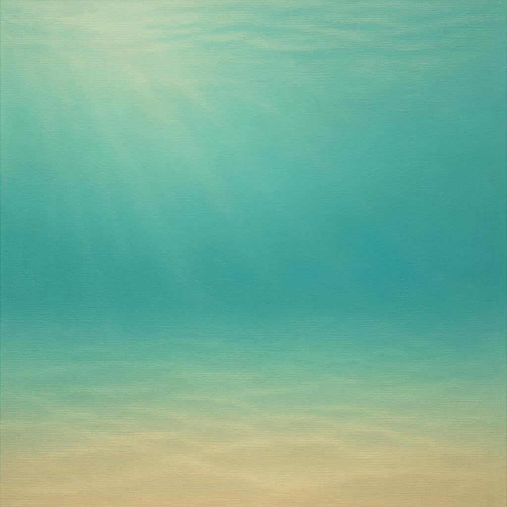 Minimalist Aquamarine Reef Void No. 10 - Modern Fine Art Oil Painting - View 1
