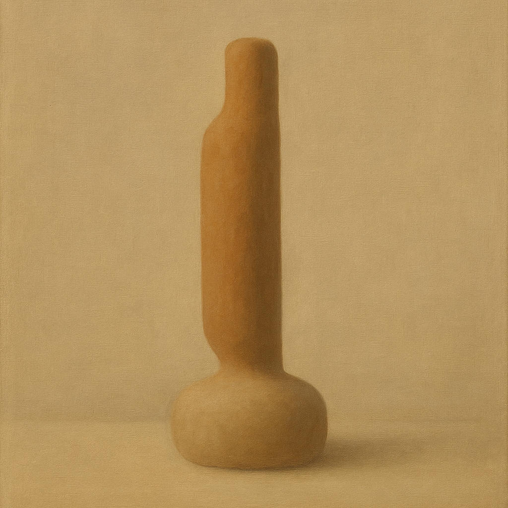 Sculpted Clay Monolith No. 7 - Modern Fine Art Oil Painting - View 1