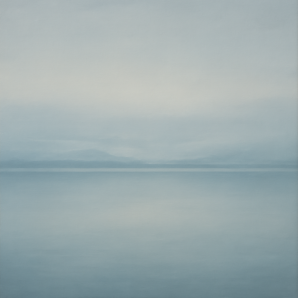 Glass Horizon over Quiet Arctic Waters No. 2 Oil Painting - View 1