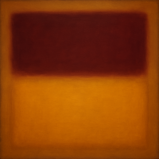 Crimson Burgundy & Saffron Gold Color Vibrations No. 3 Oil Painting 100% Hand Painted Oil on Belgian Linen Canvas, Original Fine Art Wall Decor