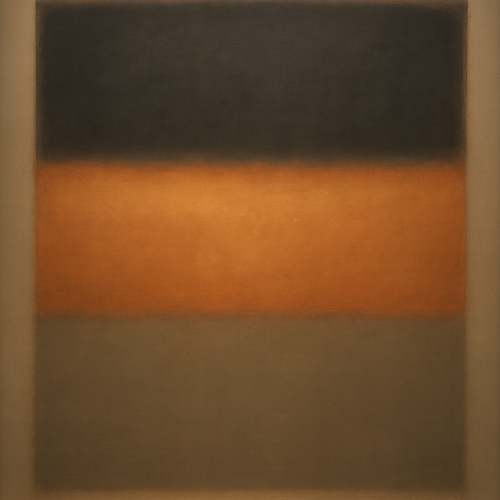 Charcoal Slate & Burnished Copper Horizon No. 23 Oil Painting 100% Hand Painted Oil on Belgian Linen Canvas, Original Fine Art Wall Decor