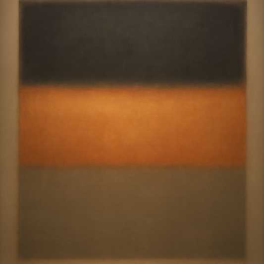 Charcoal Slate & Burnished Copper Horizon No. 23 Oil Painting 100% Hand Painted Oil on Belgian Linen Canvas, Original Fine Art Wall Decor