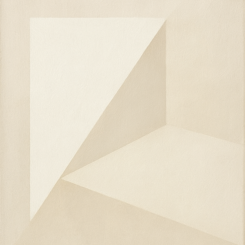 Architectural Stucco Geometry No. 3 - Modern Fine Art Oil Painting - View 1