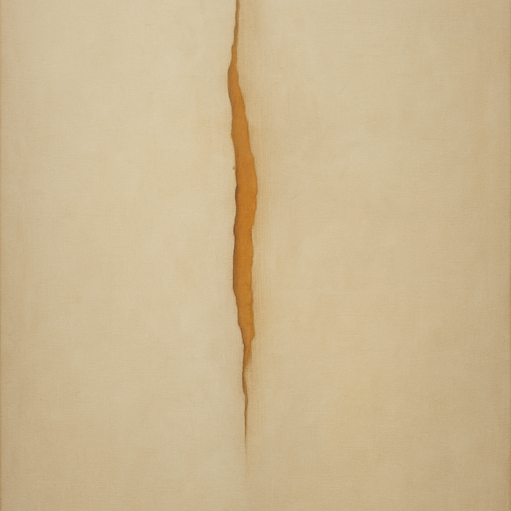 Tactile Stucco & Ochre Rift No. 9 - Modern Fine Art Oil Painting - View 1