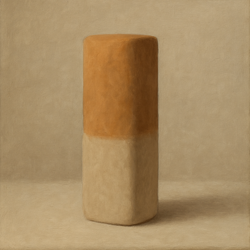 Sculpted Clay Monolith No. 7 - Modern Fine Art Oil Painting - View 1