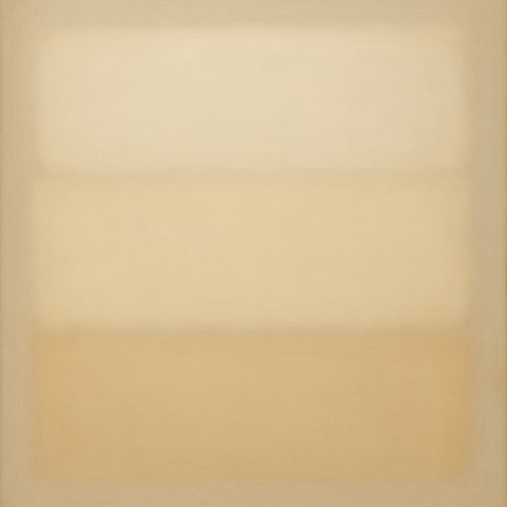 Oatmeal White & Pale Alabaster Monochrome Study No. 4 Oil Painting - View 1