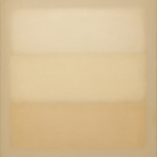 Oatmeal White & Pale Alabaster Monochrome Study No. 4 Oil Painting - View 1