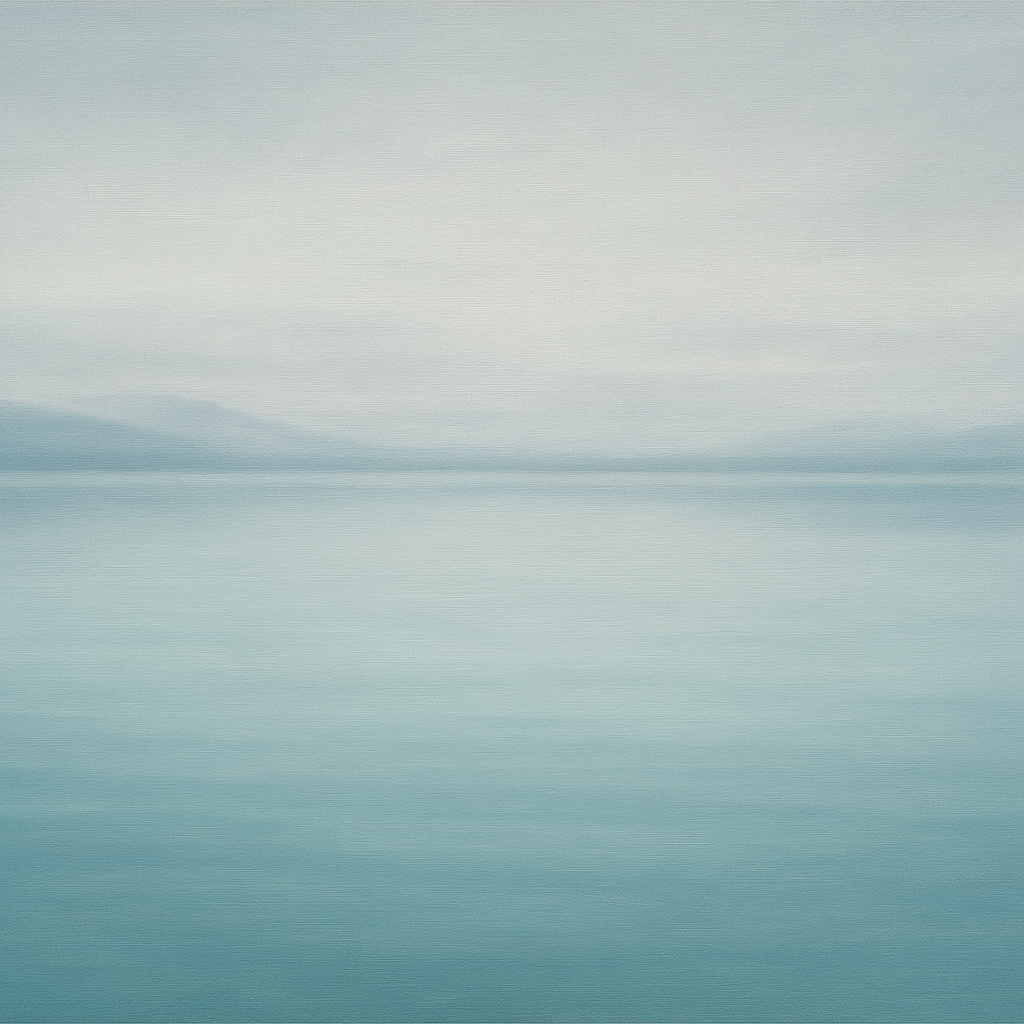 Glass Horizon over Quiet Arctic Waters Oil Painting - View 1