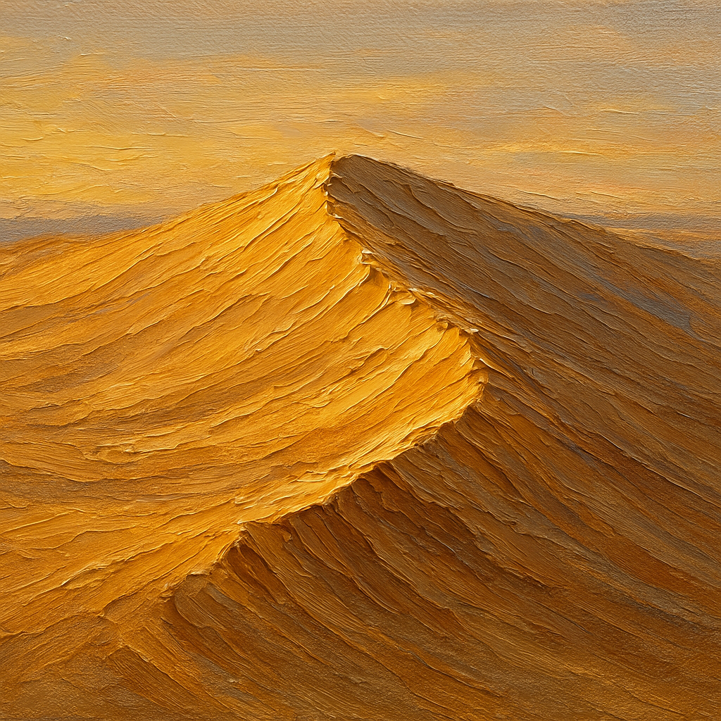Dune Crest Heavy Palette Knife Oil Painting - 100% Hand-Painted Master Oil Painting