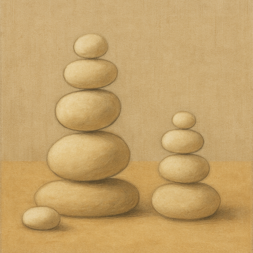 Organic Pebble Contours No. 3 - Modern Fine Art Oil Painting - View 1
