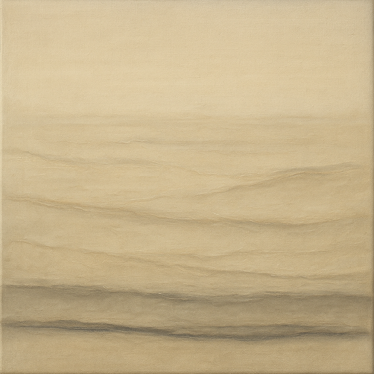Raw Limestone Horizon & Washed Linen No. 24 Oil Painting 100% Hand Painted Oil on Belgian Linen Canvas, Original Fine Art Wall Decor