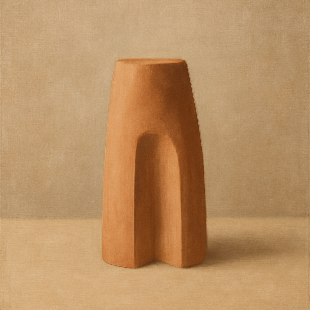 Sculpted Clay Monolith No. 7 - Modern Fine Art Oil Painting - View 1