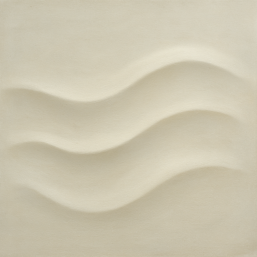 Monochrome Wave Relief No. 2 - Modern Fine Art Oil Painting - View 1