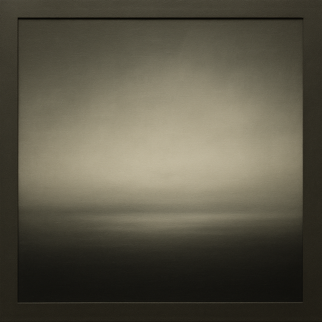 Monochrome Charcoal Drift & Soft Sfumato Horizon No. 18 Oil Painting - View 1