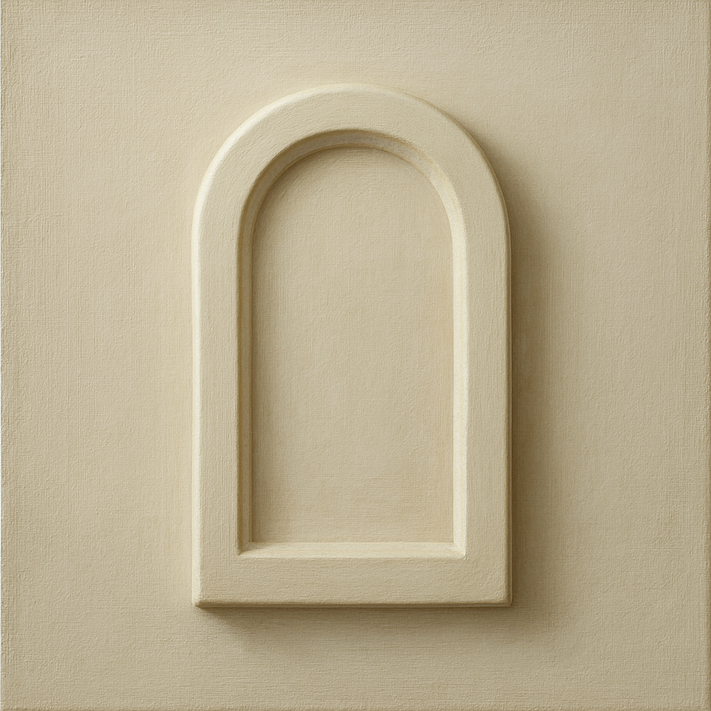 Textured Monolithic Plaster Arch No. 9 - Modern Fine Art Oil Painting - View 1