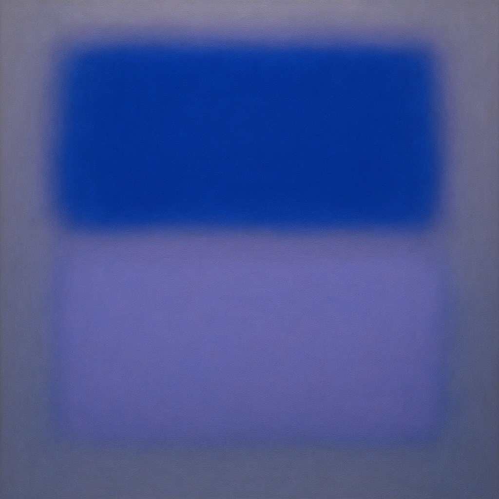 Cobalt Azure & Twilight Lavender Immersion No. 19 Oil Painting - View 1