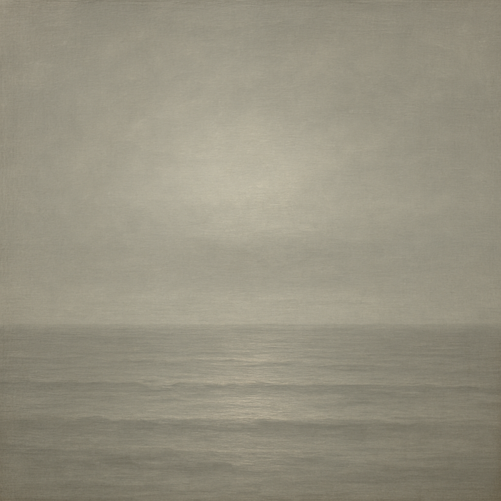 Monochrome Ocean Silence No. 5 - Modern Fine Art Oil Painting - View 1