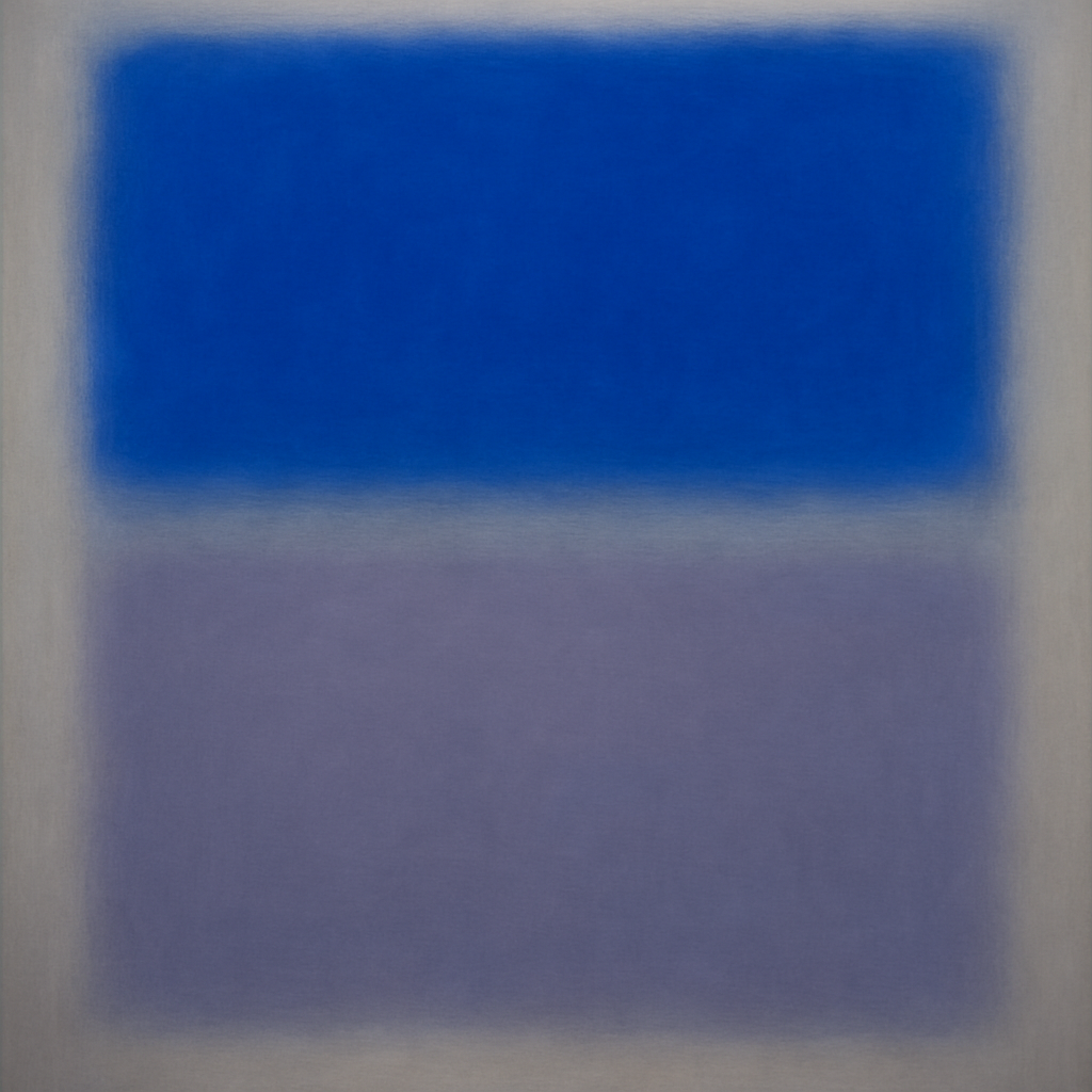 Cobalt Azure & Twilight Lavender Immersion No. 17 Oil Painting - View 1