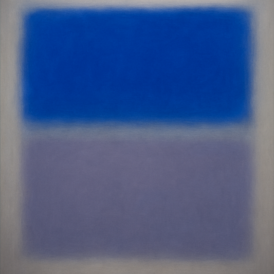 Cobalt Azure & Twilight Lavender Immersion No. 17 Oil Painting - View 1